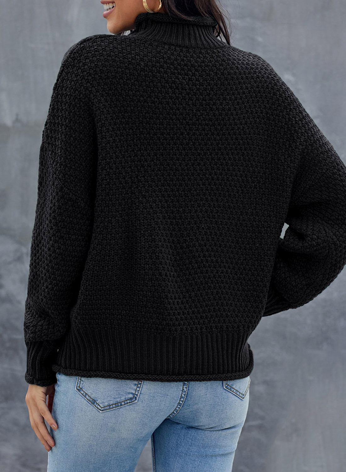 Women's Fashion Cable Knit Turtleneck Sweater Casual Thick Tops Long Sleeve Pullover