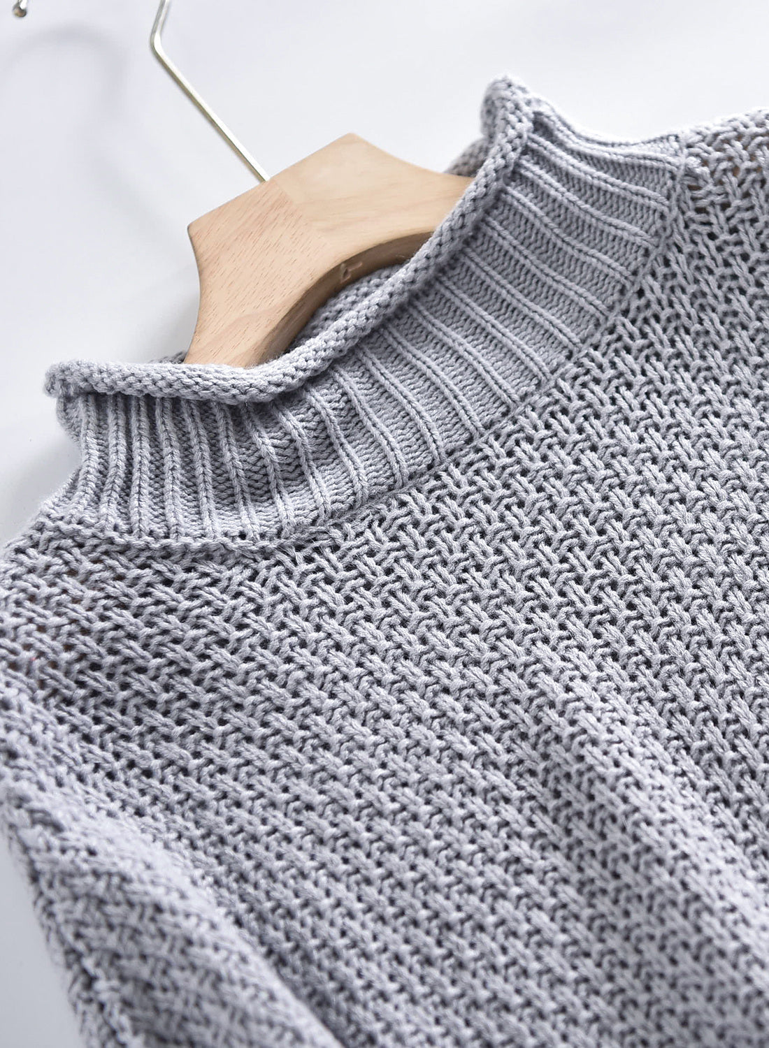 Women's Fashion Cable Knit Turtleneck Sweater Casual Thick Tops Long Sleeve Pullover