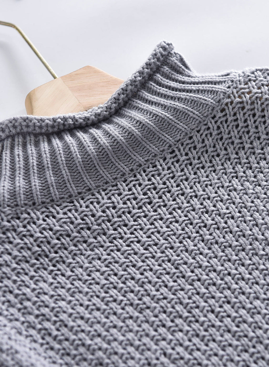 Women's Fashion Cable Knit Turtleneck Sweater Casual Thick Tops Long Sleeve Pullover