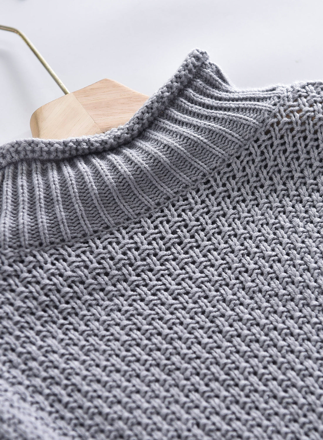 Women's Fashion Cable Knit Turtleneck Sweater Casual Thick Tops Long Sleeve Pullover