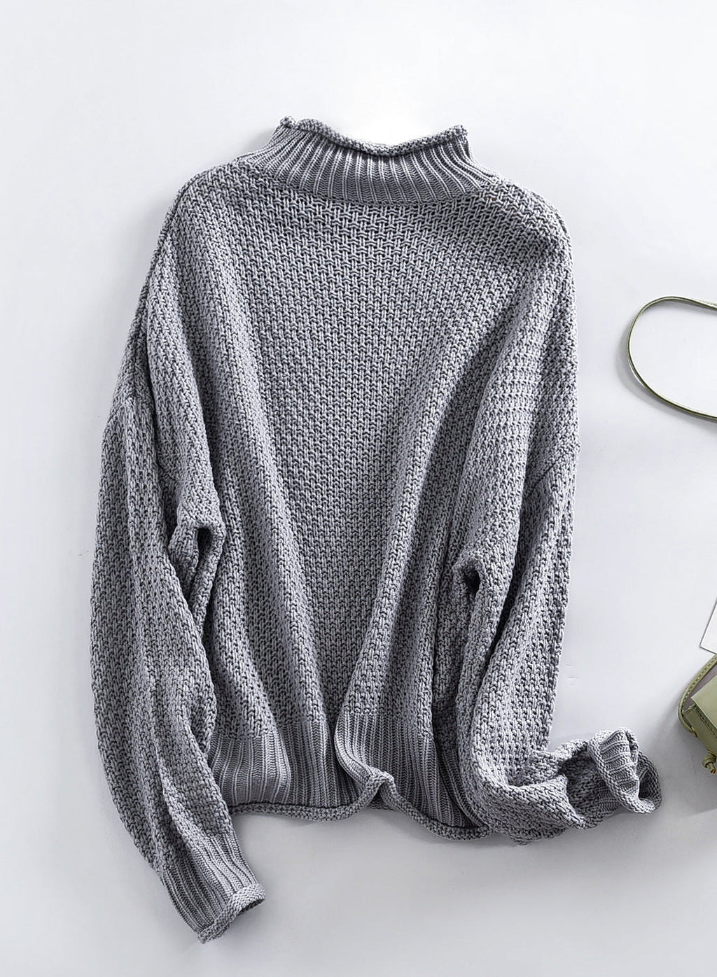 Women's Fashion Cable Knit Turtleneck Sweater Casual Thick Tops Long Sleeve Pullover