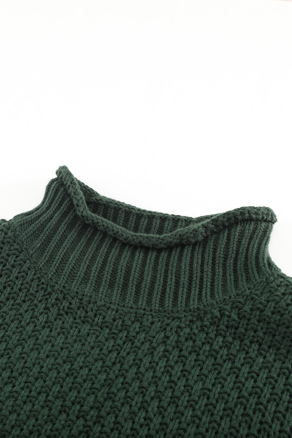 Women's Fashion Cable Knit Turtleneck Sweater Casual Thick Tops Long Sleeve Pullover