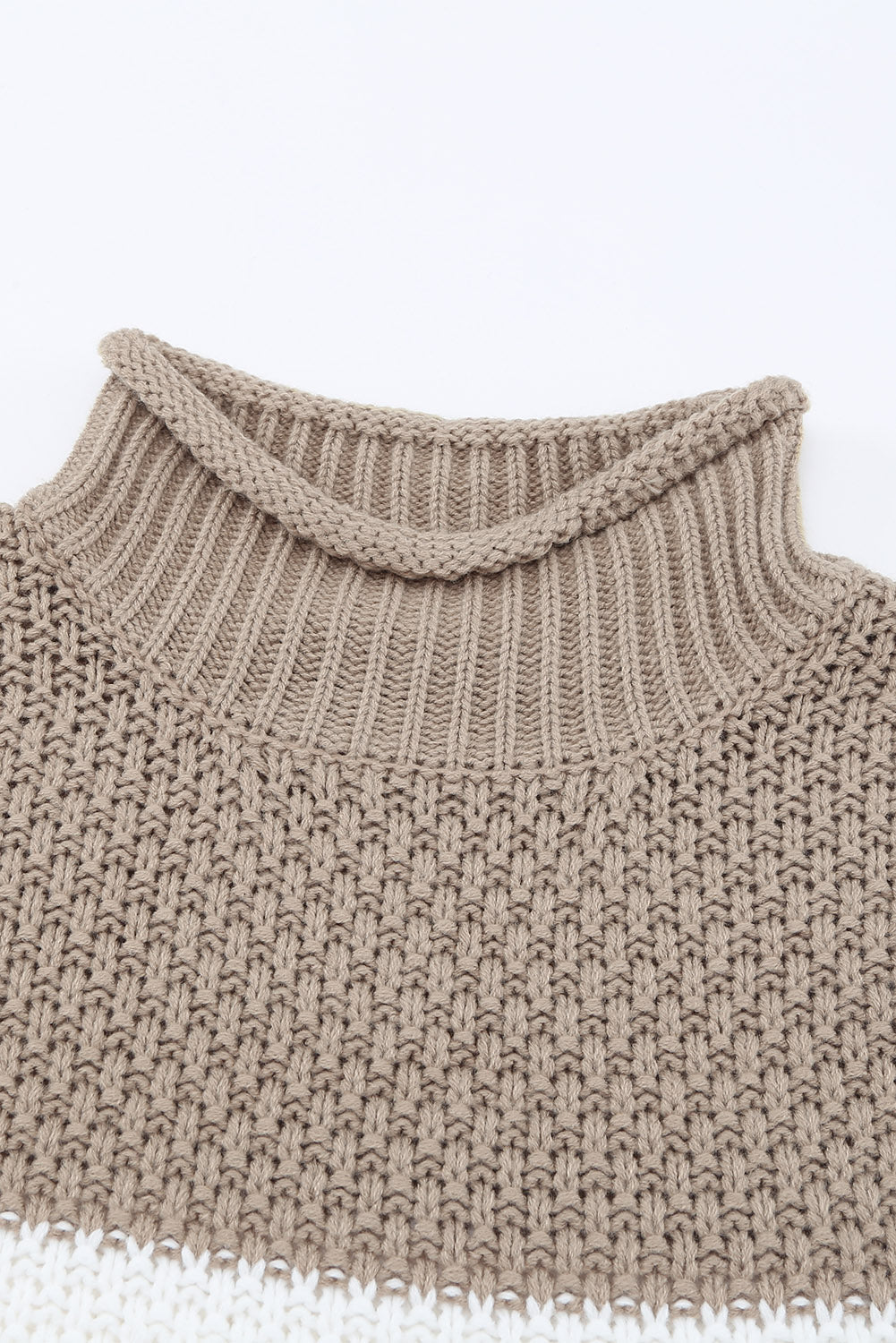 Women's Fashion Cable Knit Turtleneck Sweater Casual Thick Tops Long Sleeve Pullover