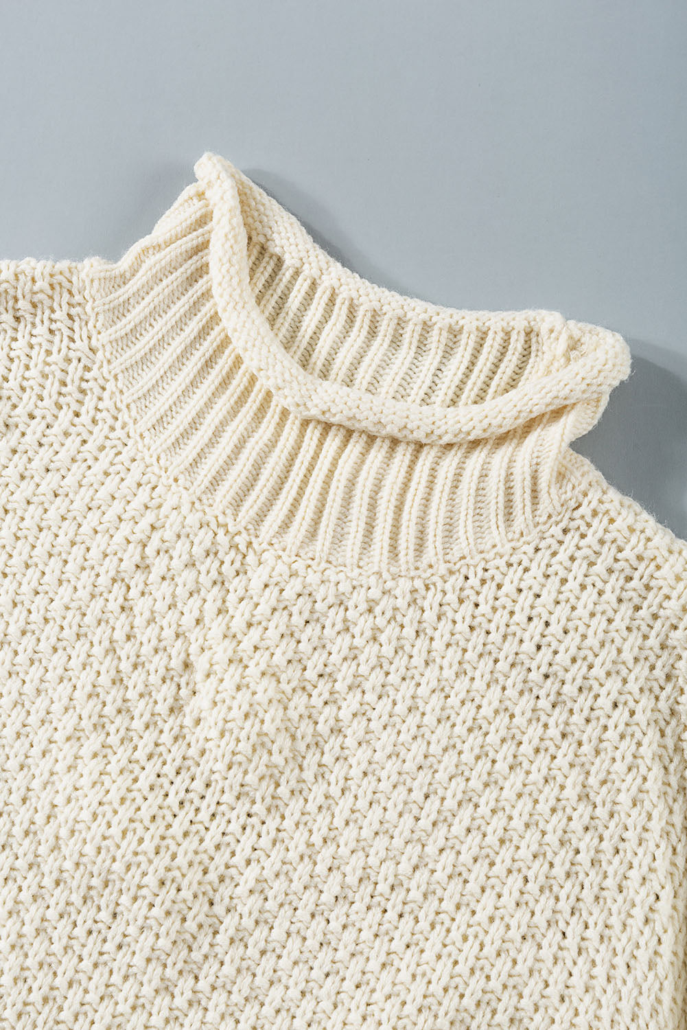 Women's Fashion Cable Knit Turtleneck Sweater Casual Thick Tops Long Sleeve Pullover