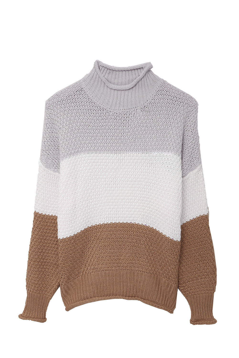 Women's Fashion Cable Knit Turtleneck Sweater Casual Thick Tops Long Sleeve Pullover