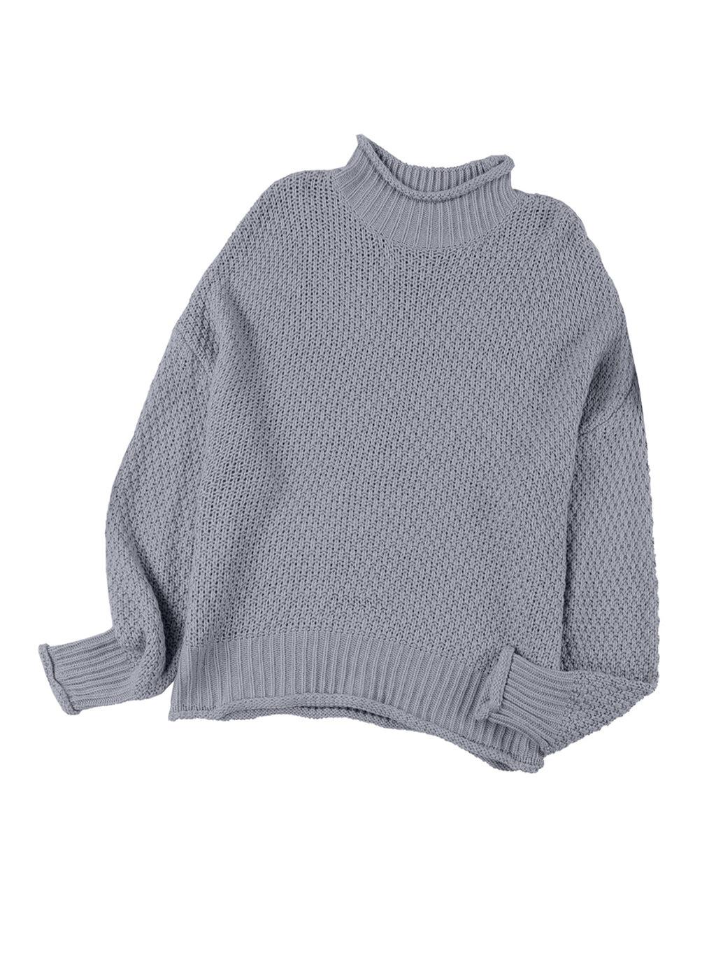 Women's Fashion Cable Knit Turtleneck Sweater Casual Thick Tops Long Sleeve Pullover