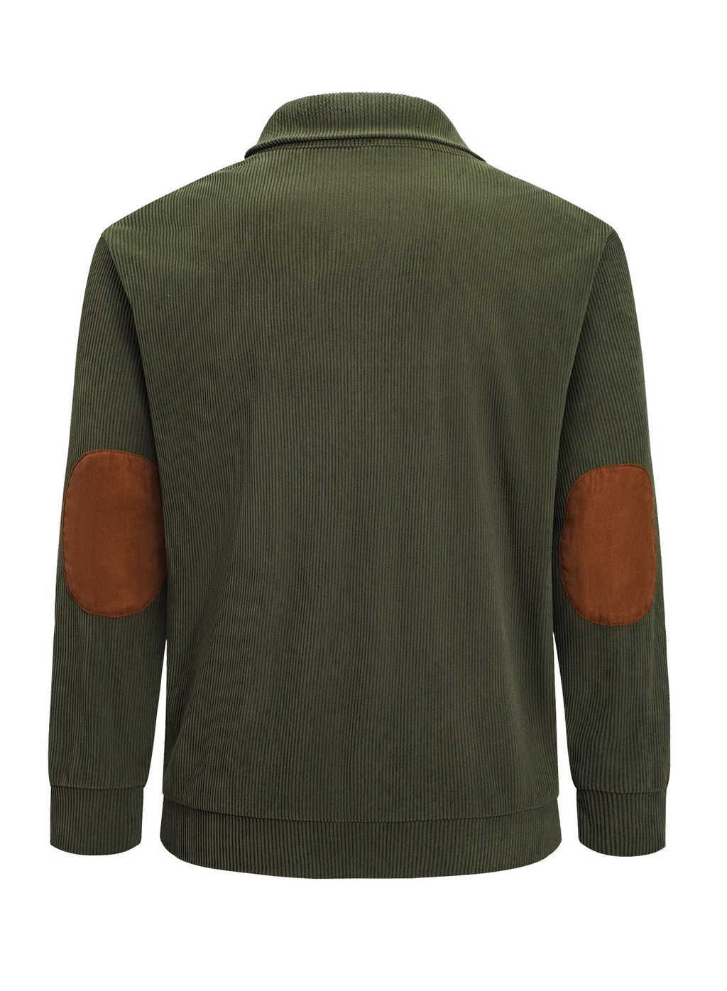 Dokotoo Men Men's Corduroy Sweatshirt Casual Long Sleeve Stand Collar Knitted Pullover Button Sweaters with Pockets