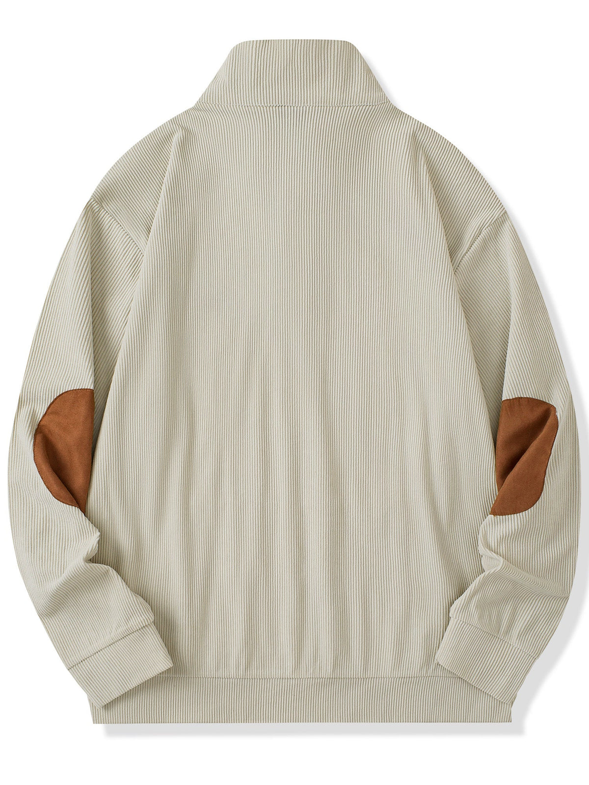 Dokotoo Men Men's Corduroy Sweatshirt Casual Long Sleeve Stand Collar Knitted Pullover Button Sweaters with Pockets
