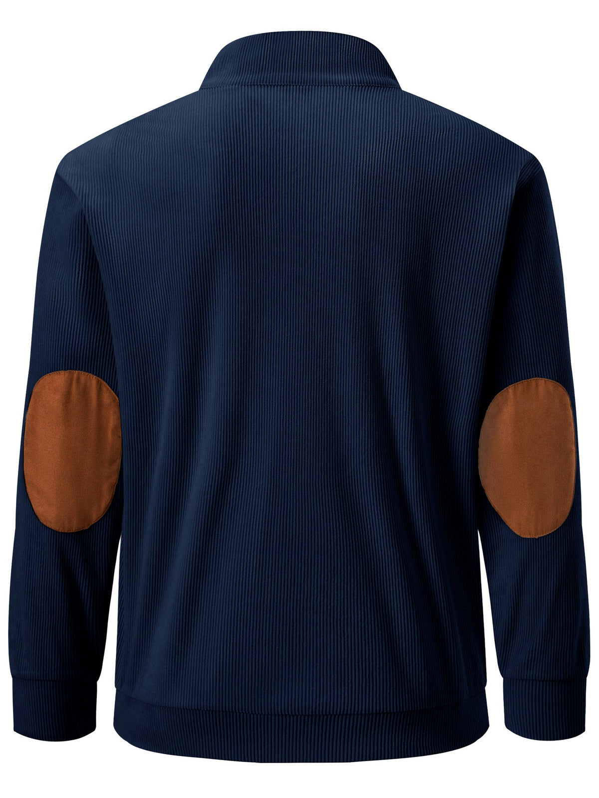 Dokotoo Men Men's Corduroy Sweatshirt Casual Long Sleeve Stand Collar Knitted Pullover Button Sweaters with Pockets