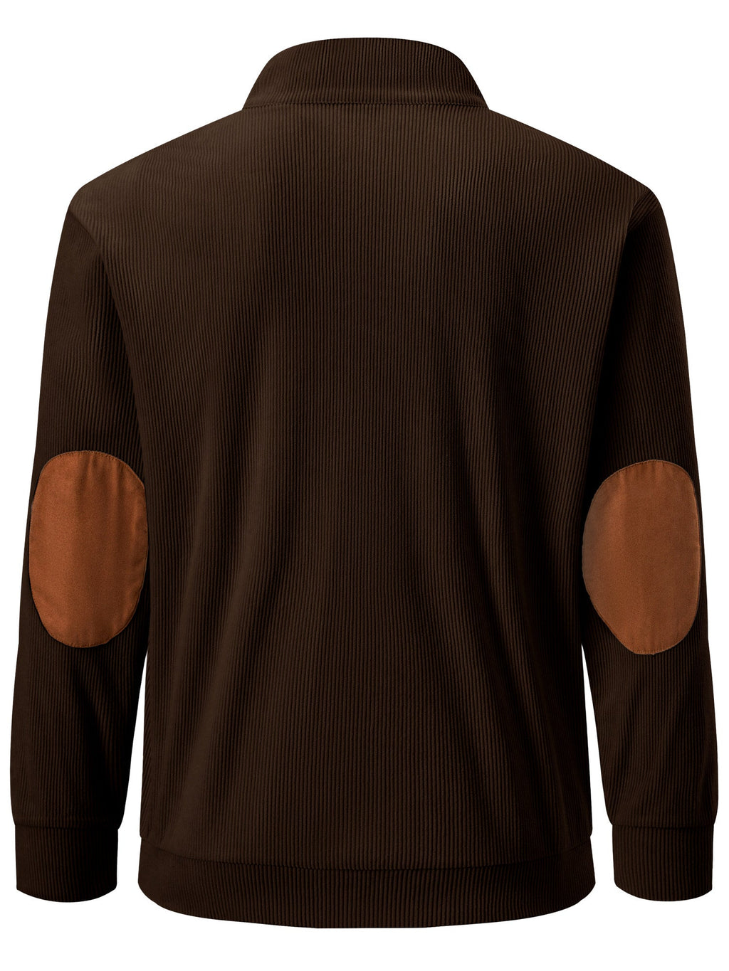 Dokotoo Men Men's Corduroy Sweatshirt Casual Long Sleeve Stand Collar Knitted Pullover Button Sweaters with Pockets