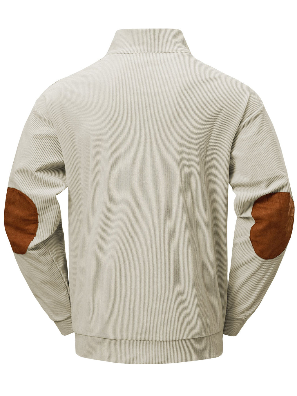 Dokotoo Men Men's Corduroy Sweatshirt Casual Long Sleeve Stand Collar Knitted Pullover Button Sweaters with Pockets