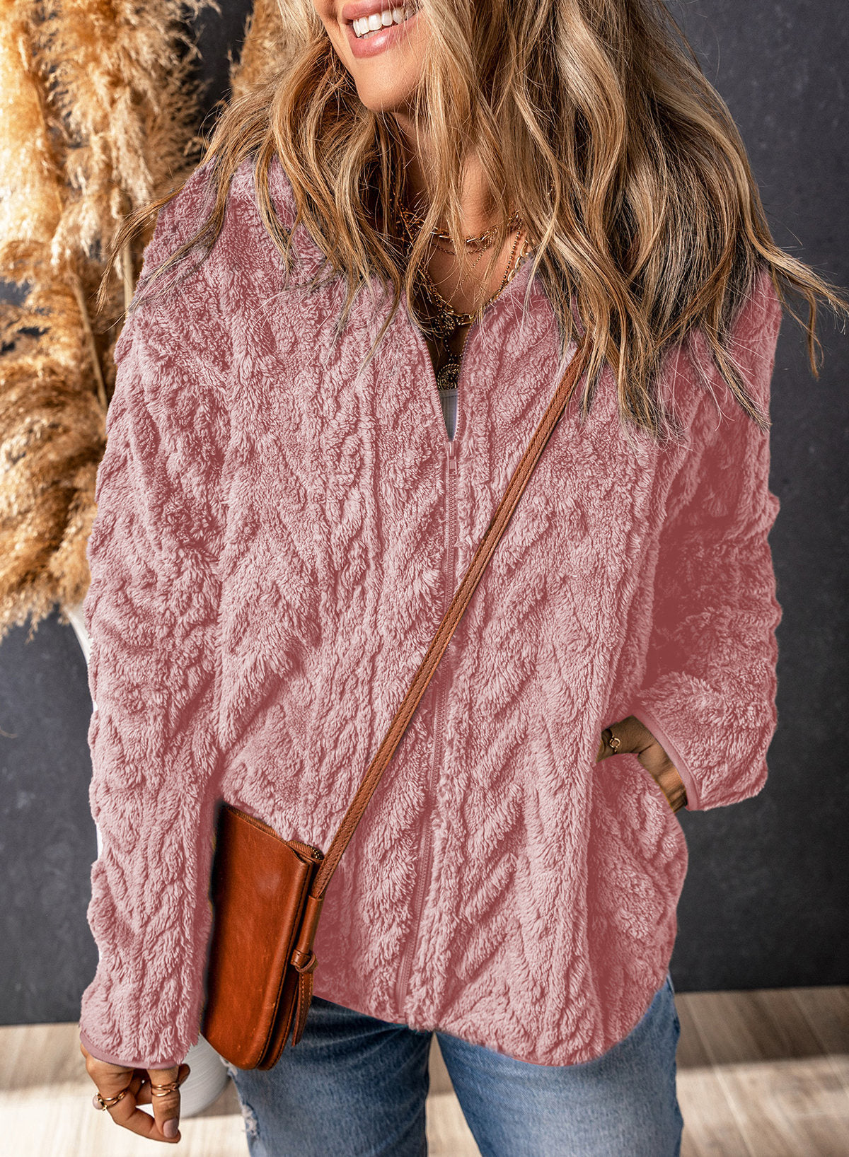 Dokotoo Winter Fleece Jacket for Women 2026 Zipper Casual Coat with Pockets