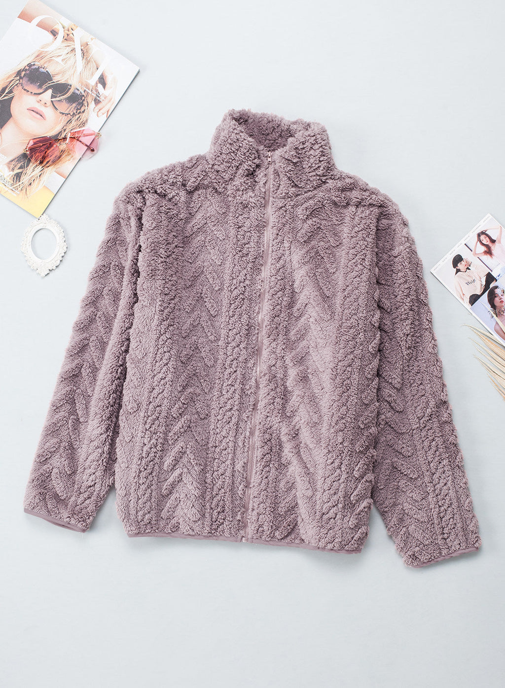 Dokotoo Winter Fleece Jacket for Women 2026 Zipper Casual Coat with Pockets