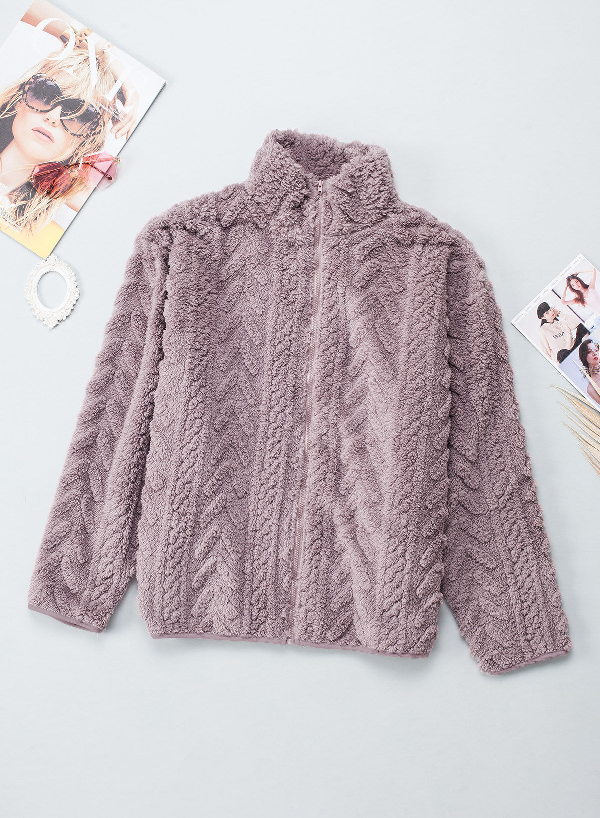 Dokotoo Winter Fleece Jacket for Women 2026 Zipper Casual Coat with Pockets
