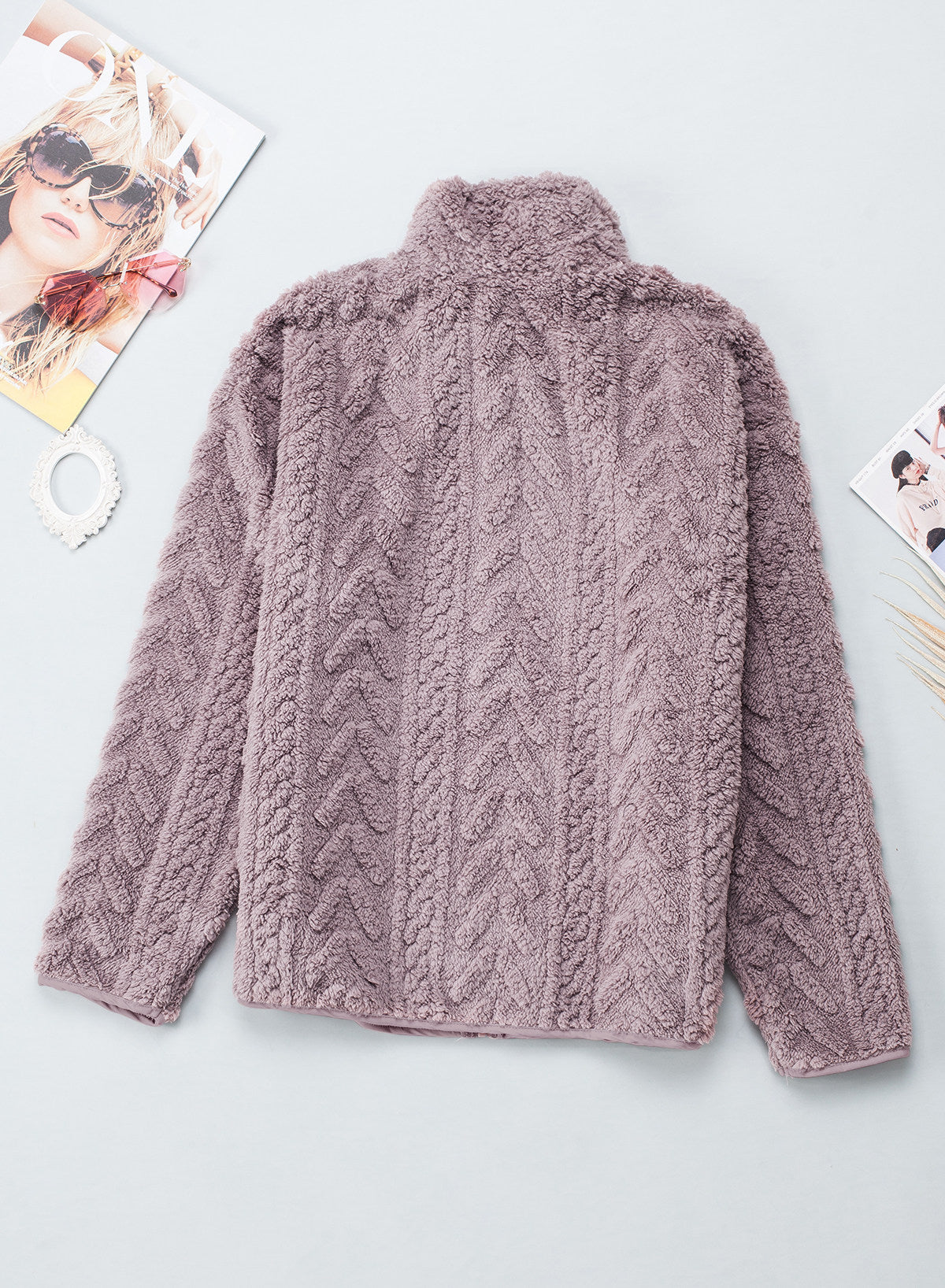 Dokotoo Winter Fleece Jacket for Women 2026 Zipper Casual Coat with Pockets