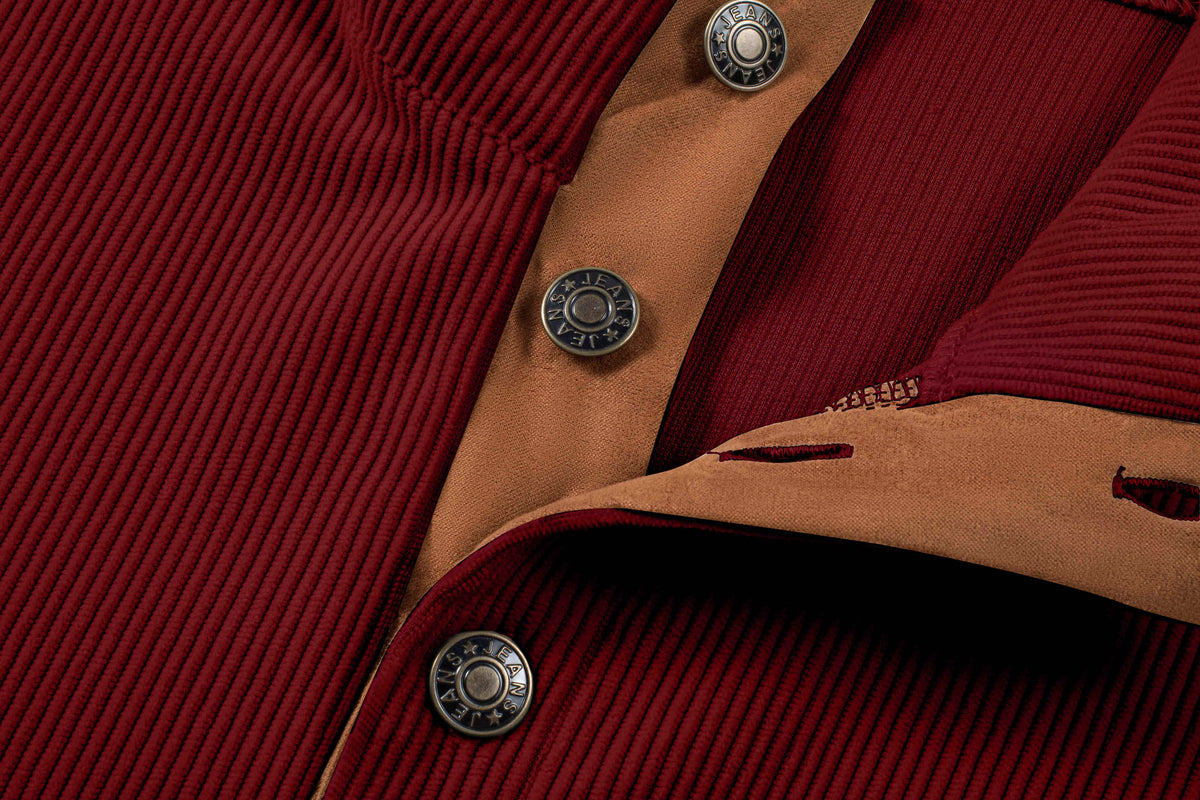 Dokotoo Men Men's Corduroy Sweatshirt Casual Long Sleeve Stand Collar Knitted Pullover Button Sweaters with Pockets