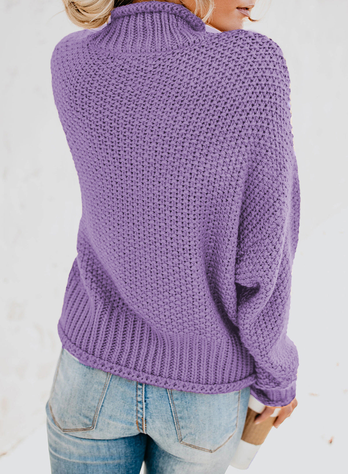 Women's Fashion Cable Knit Turtleneck Sweater Casual Thick Tops Long Sleeve Pullover