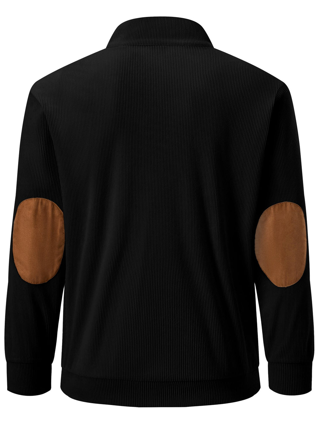 Dokotoo Men Men's Corduroy Sweatshirt Casual Long Sleeve Stand Collar Knitted Pullover Button Sweaters with Pockets