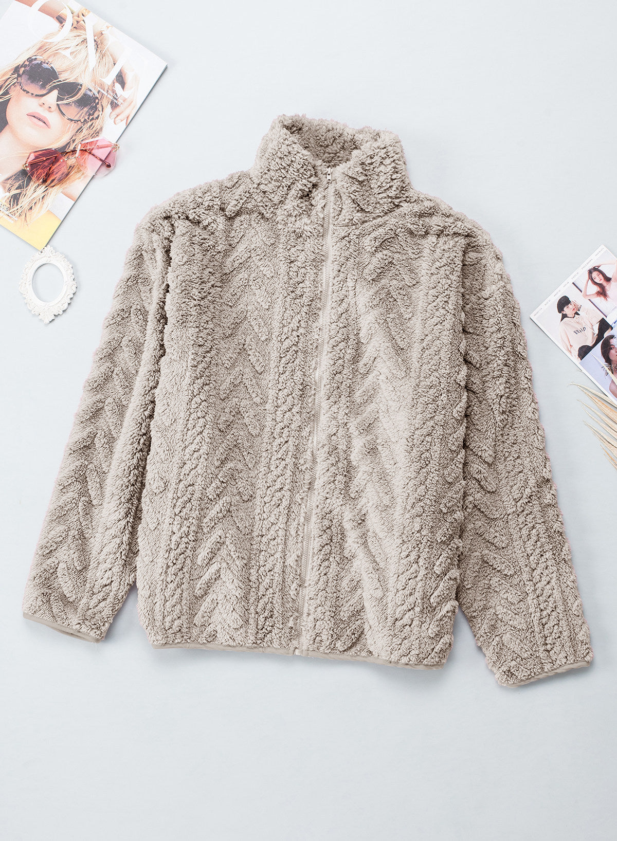 Dokotoo Winter Fleece Jacket for Women 2026 Zipper Casual Coat with Pockets