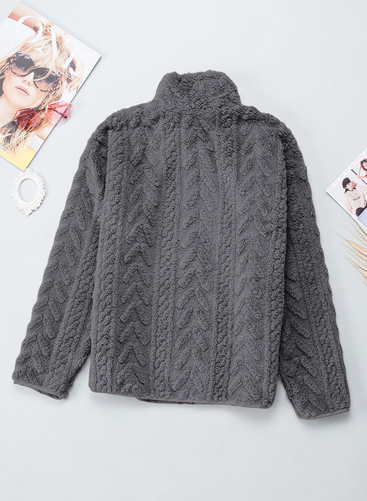 Dokotoo Winter Fleece Jacket for Women 2026 Zipper Casual Coat with Pockets