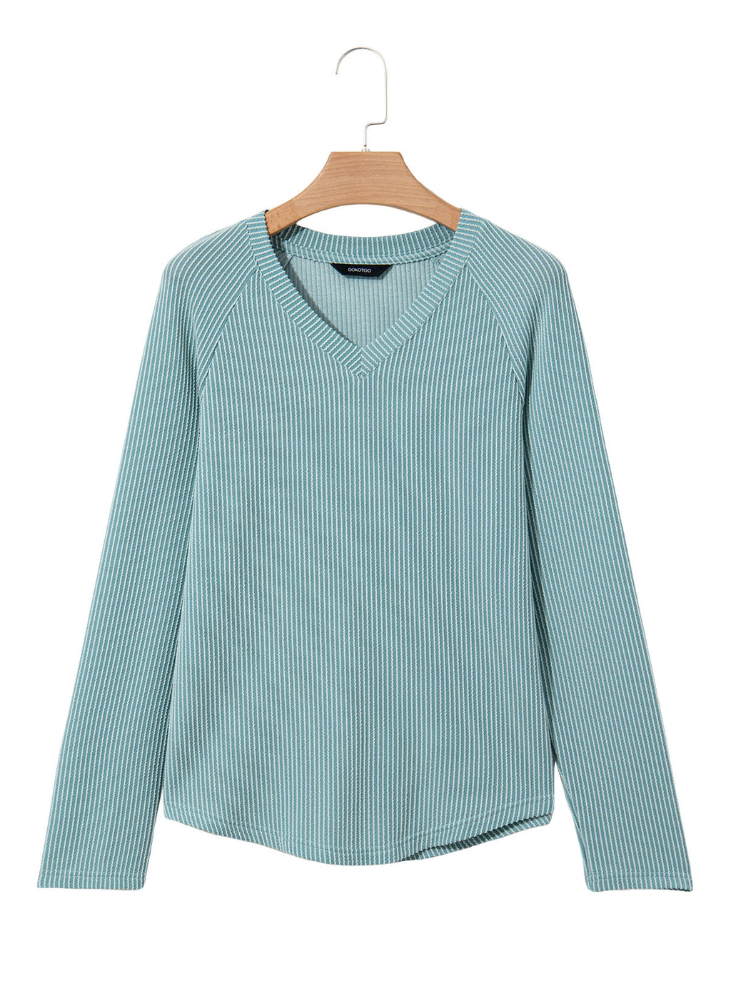 Dokotoo Spring Tops for Women 2026 Long Sleeve Ribbed Knit Teacher Shirts