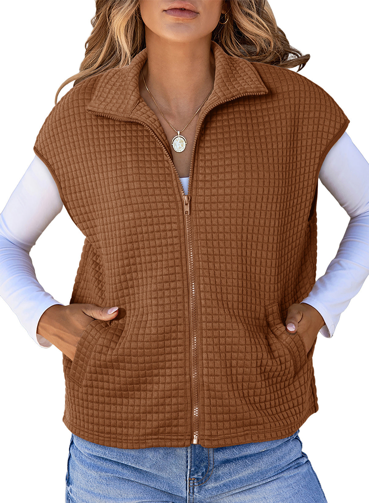 Dokotoo Womens Vest Tops 2026 Fall Cap Sleeve Waffle Knit Vests