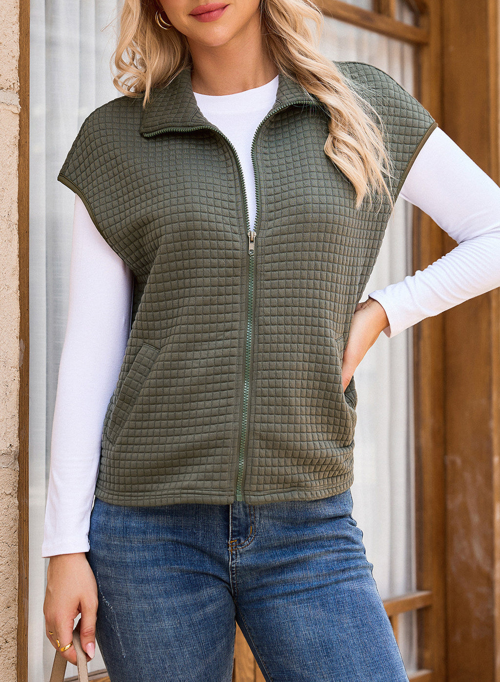 Dokotoo Womens Vest Tops 2026 Fall Cap Sleeve Waffle Knit Vests