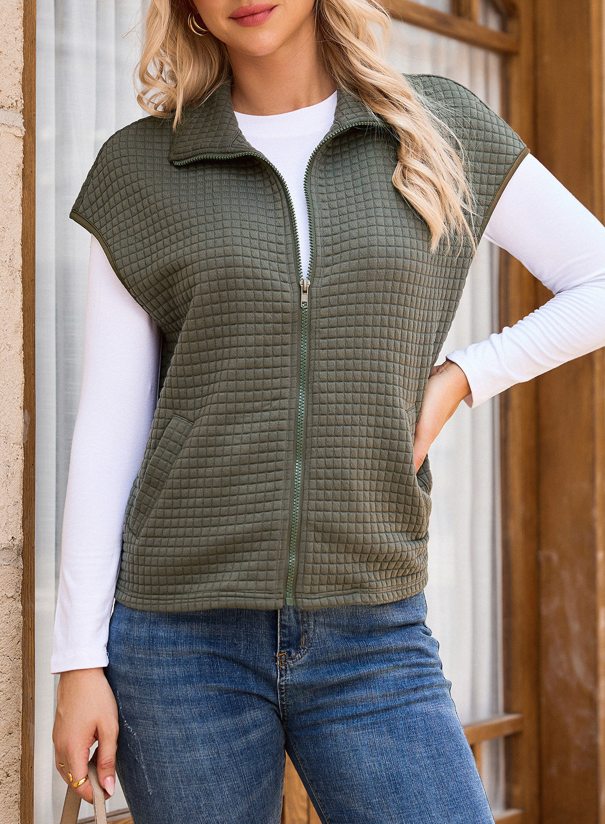 Dokotoo Womens Vest Tops 2026 Fall Cap Sleeve Waffle Knit Vests