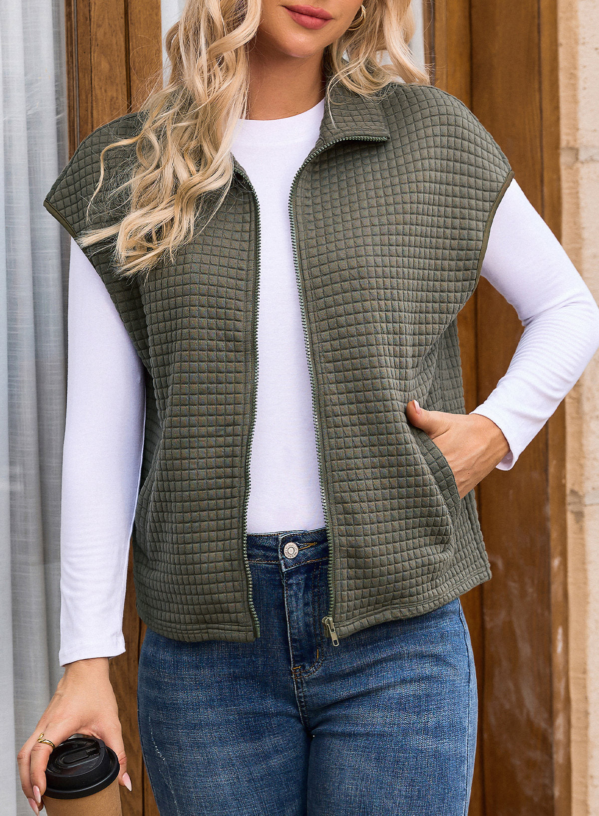 Dokotoo Womens Vest Tops 2026 Fall Cap Sleeve Waffle Knit Vests