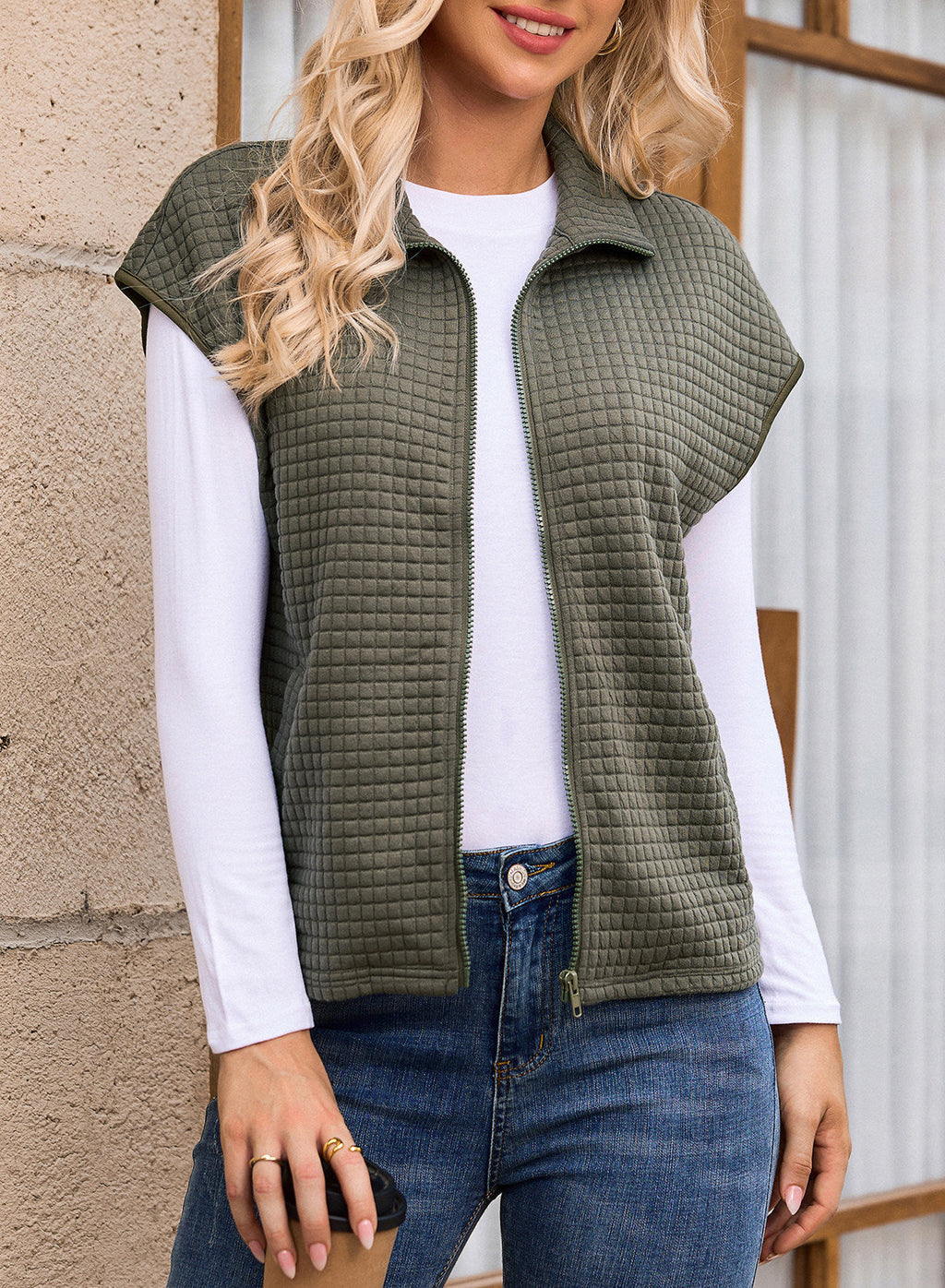 Dokotoo Womens Vest Tops 2026 Fall Cap Sleeve Waffle Knit Vests