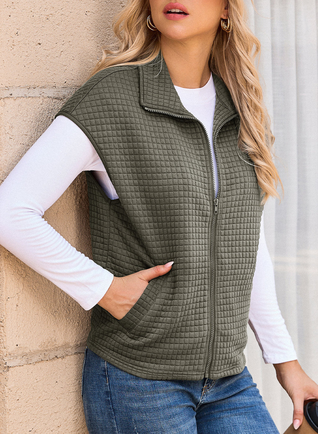 Dokotoo Womens Vest Tops 2026 Fall Cap Sleeve Waffle Knit Vests