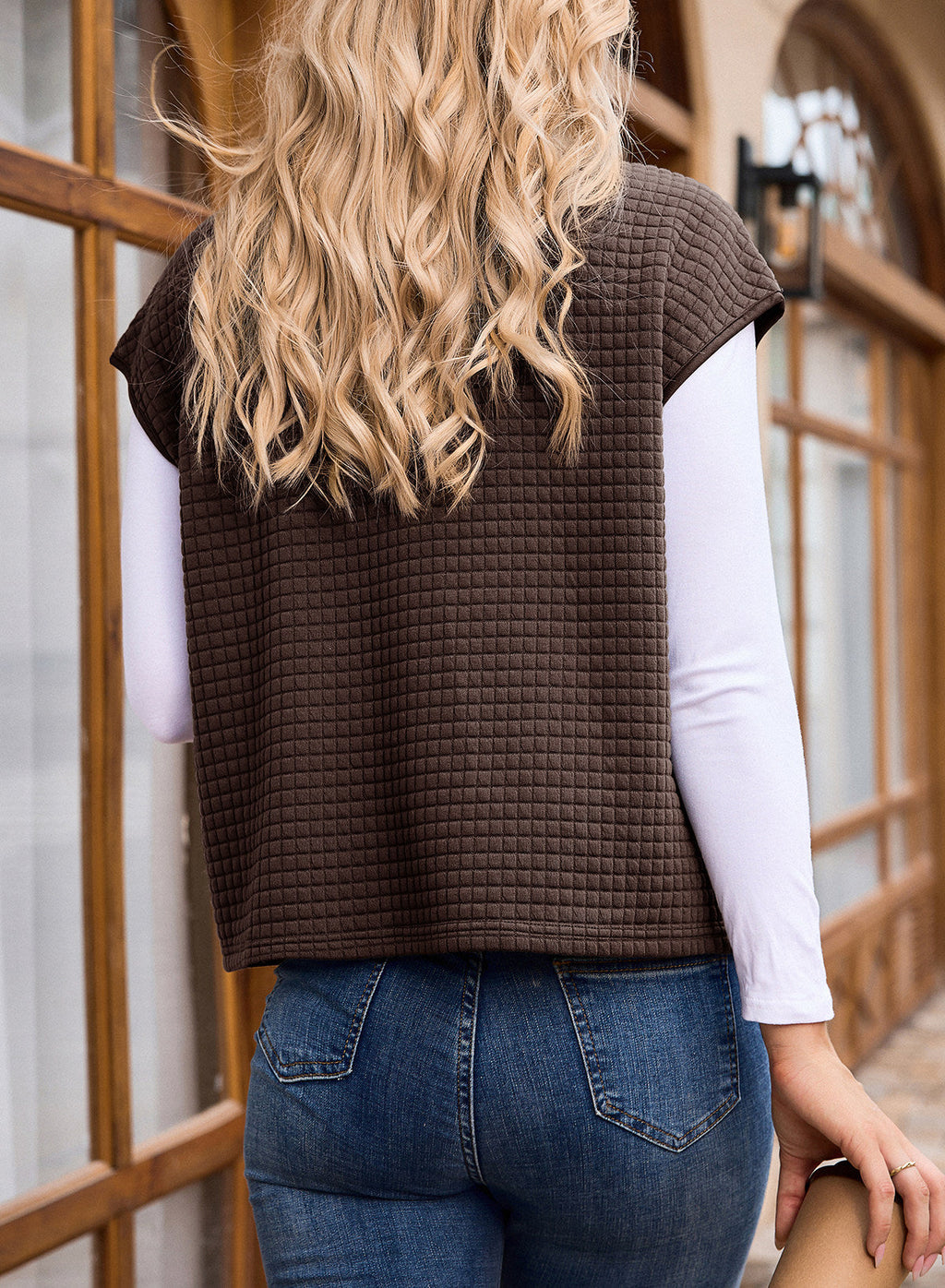 Dokotoo Womens Vest Tops 2026 Fall Cap Sleeve Waffle Knit Vests