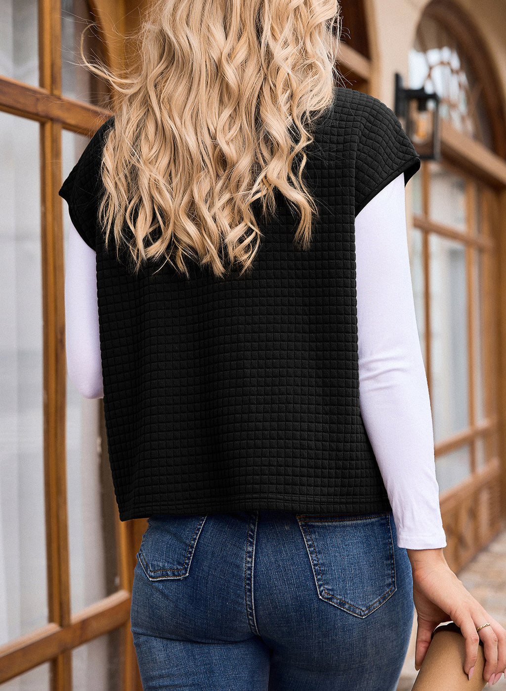Dokotoo Womens Vest Tops 2026 Fall Cap Sleeve Waffle Knit Vests