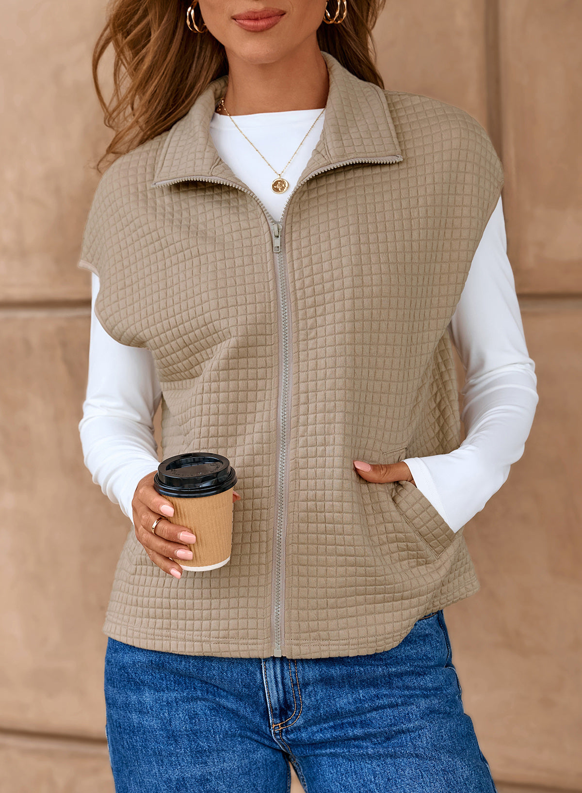 Dokotoo Womens Vest Tops 2026 Fall Cap Sleeve Waffle Knit Vests
