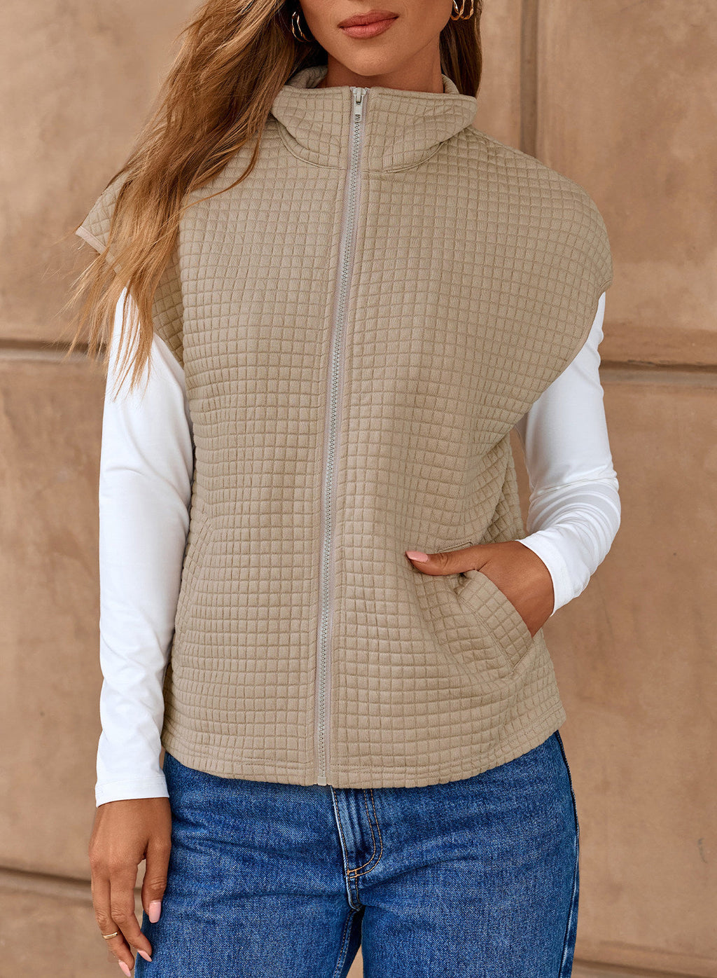 Dokotoo Womens Vest Tops 2026 Fall Cap Sleeve Waffle Knit Vests