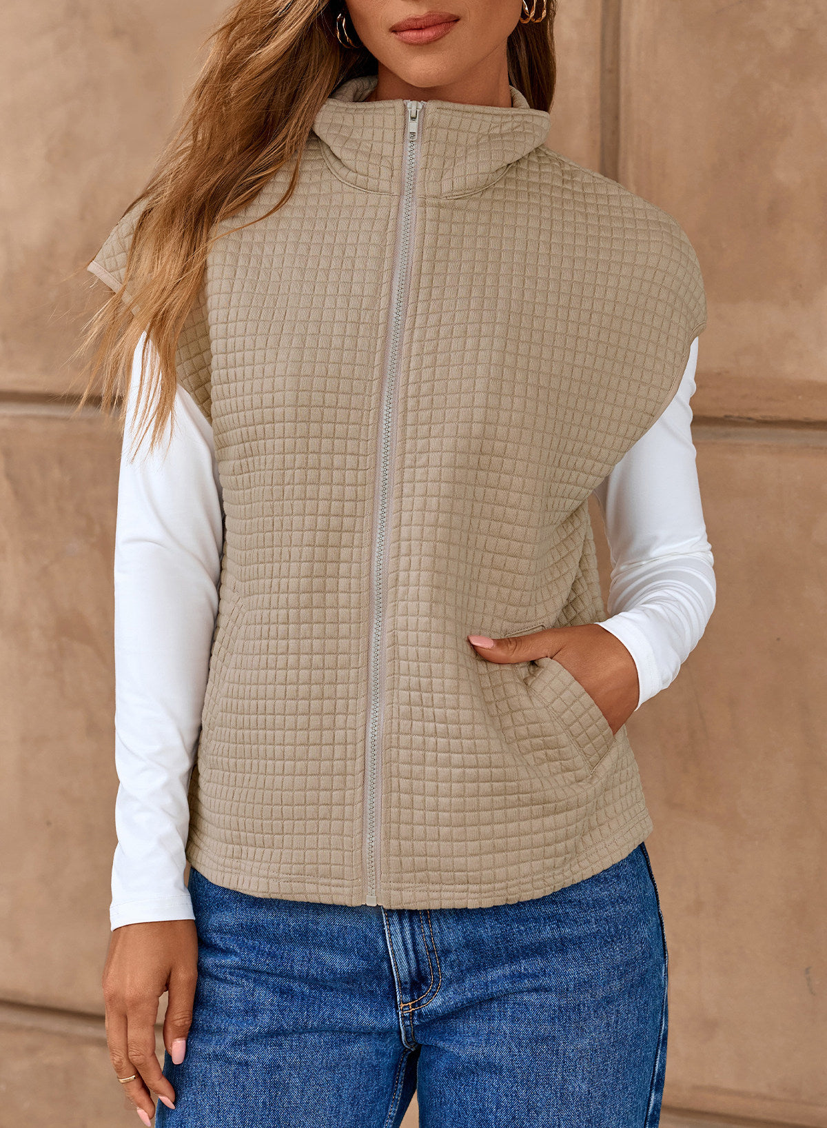 Dokotoo Womens Vest Tops 2026 Fall Cap Sleeve Waffle Knit Vests