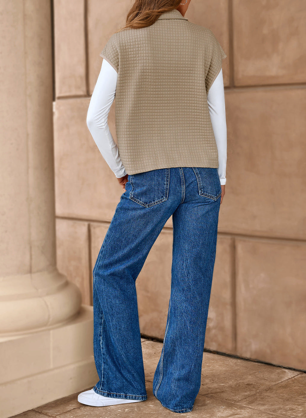 Dokotoo Womens Vest Tops 2026 Fall Cap Sleeve Waffle Knit Vests