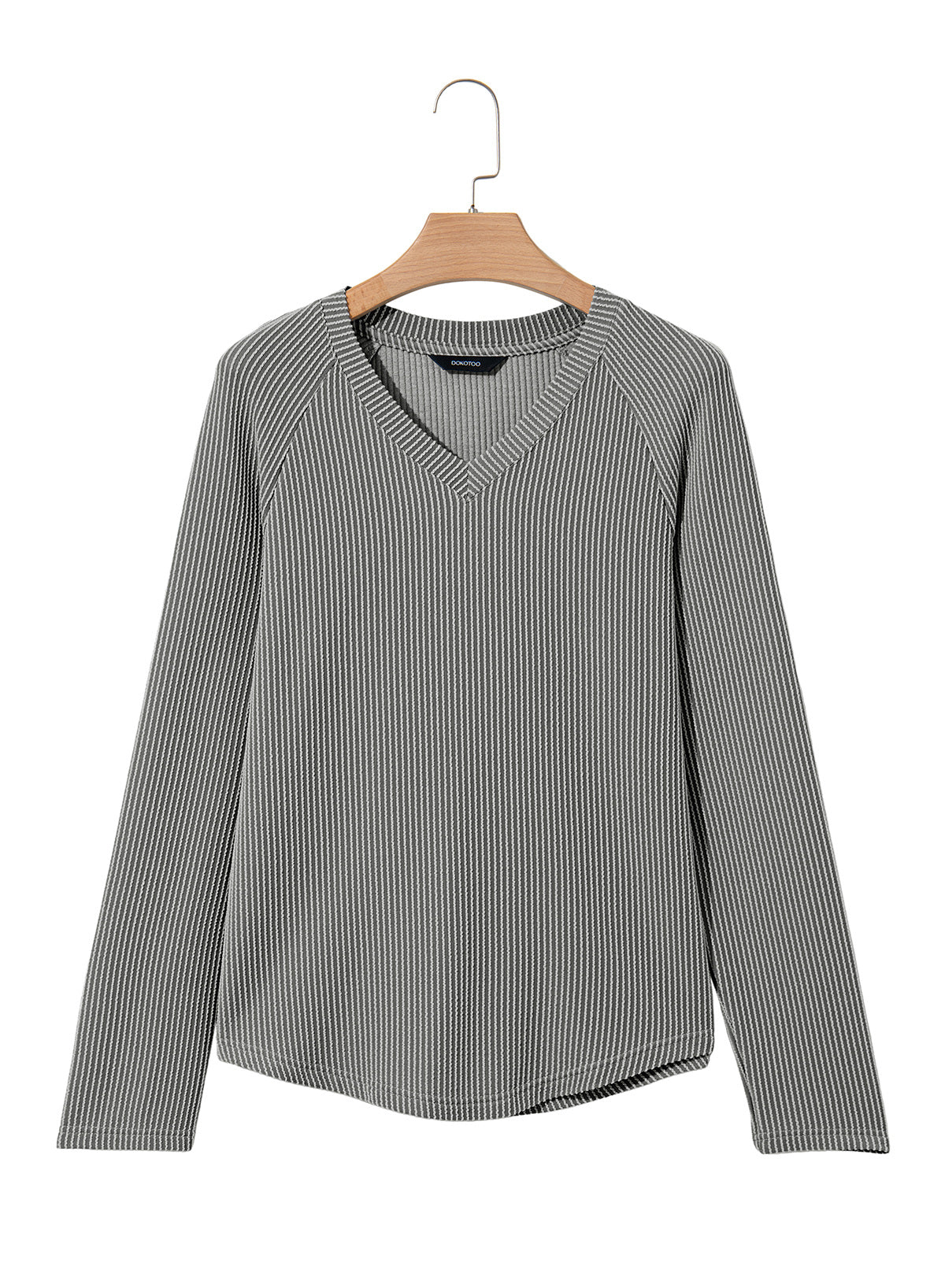 Dokotoo Spring Tops for Women 2026 Long Sleeve Ribbed Knit Teacher Shirts