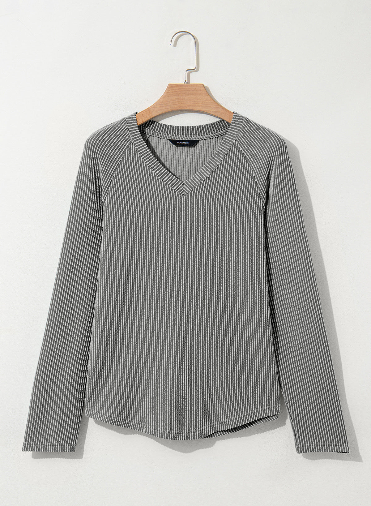 Dokotoo Spring Tops for Women 2026 Long Sleeve Ribbed Knit Teacher Shirts