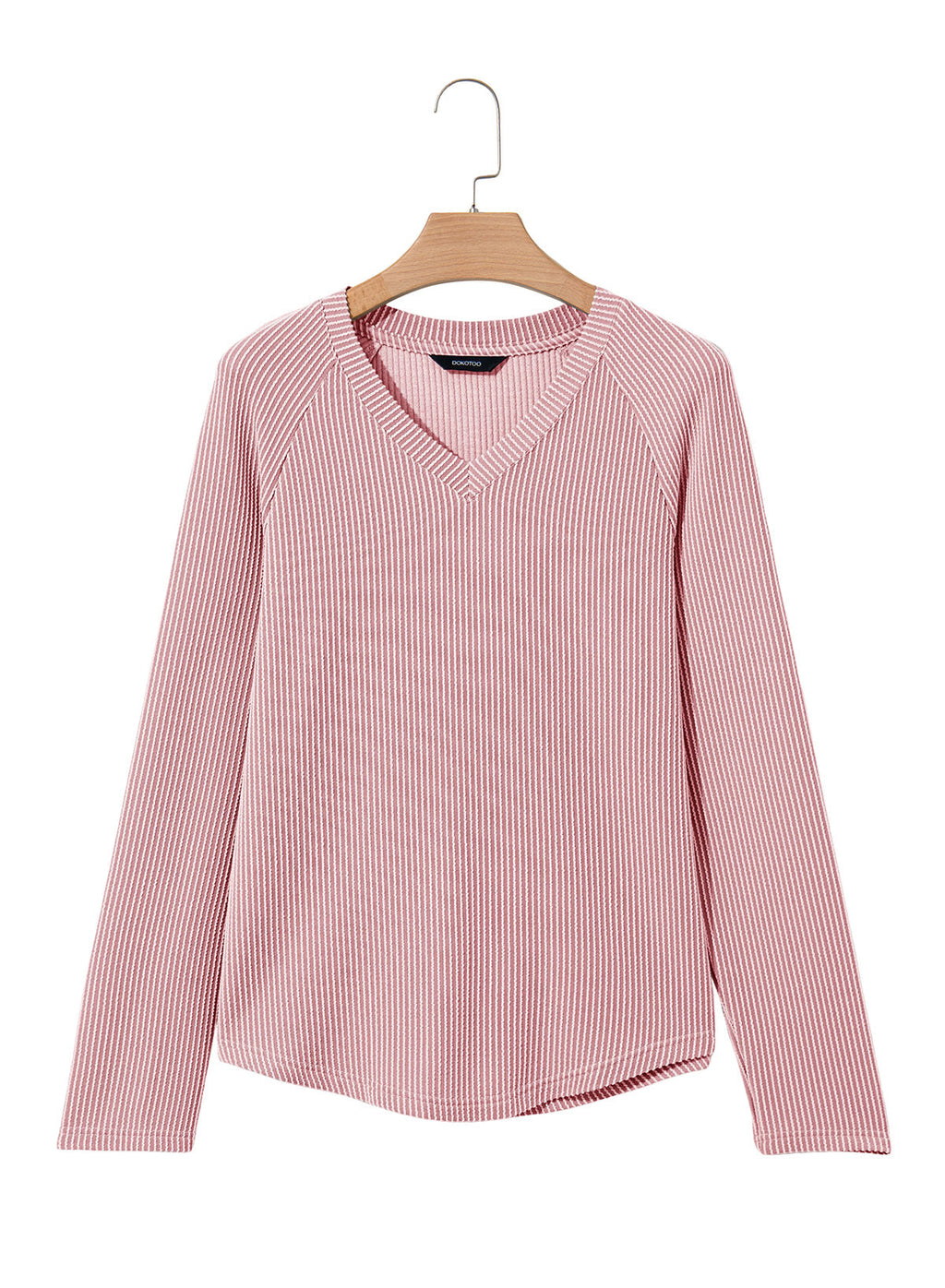 Dokotoo Spring Tops for Women 2026 Long Sleeve Ribbed Knit Teacher Shirts