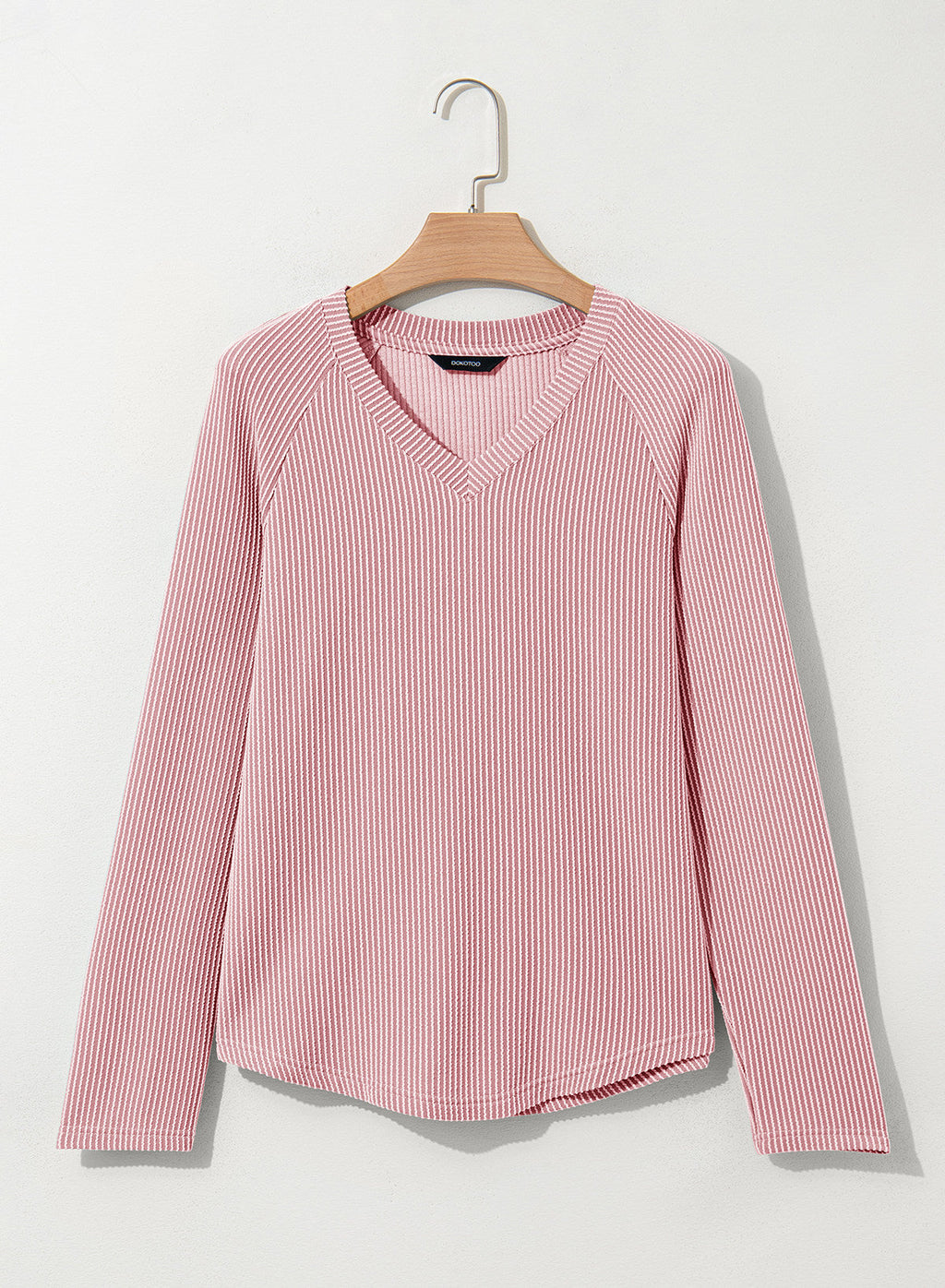 Dokotoo Spring Tops for Women 2026 Long Sleeve Ribbed Knit Teacher Shirts
