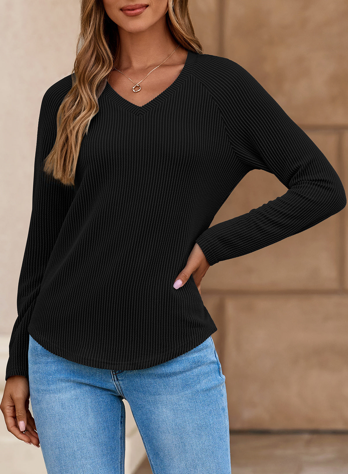 Dokotoo Spring Tops for Women 2026 Long Sleeve Ribbed Knit Teacher Shirts