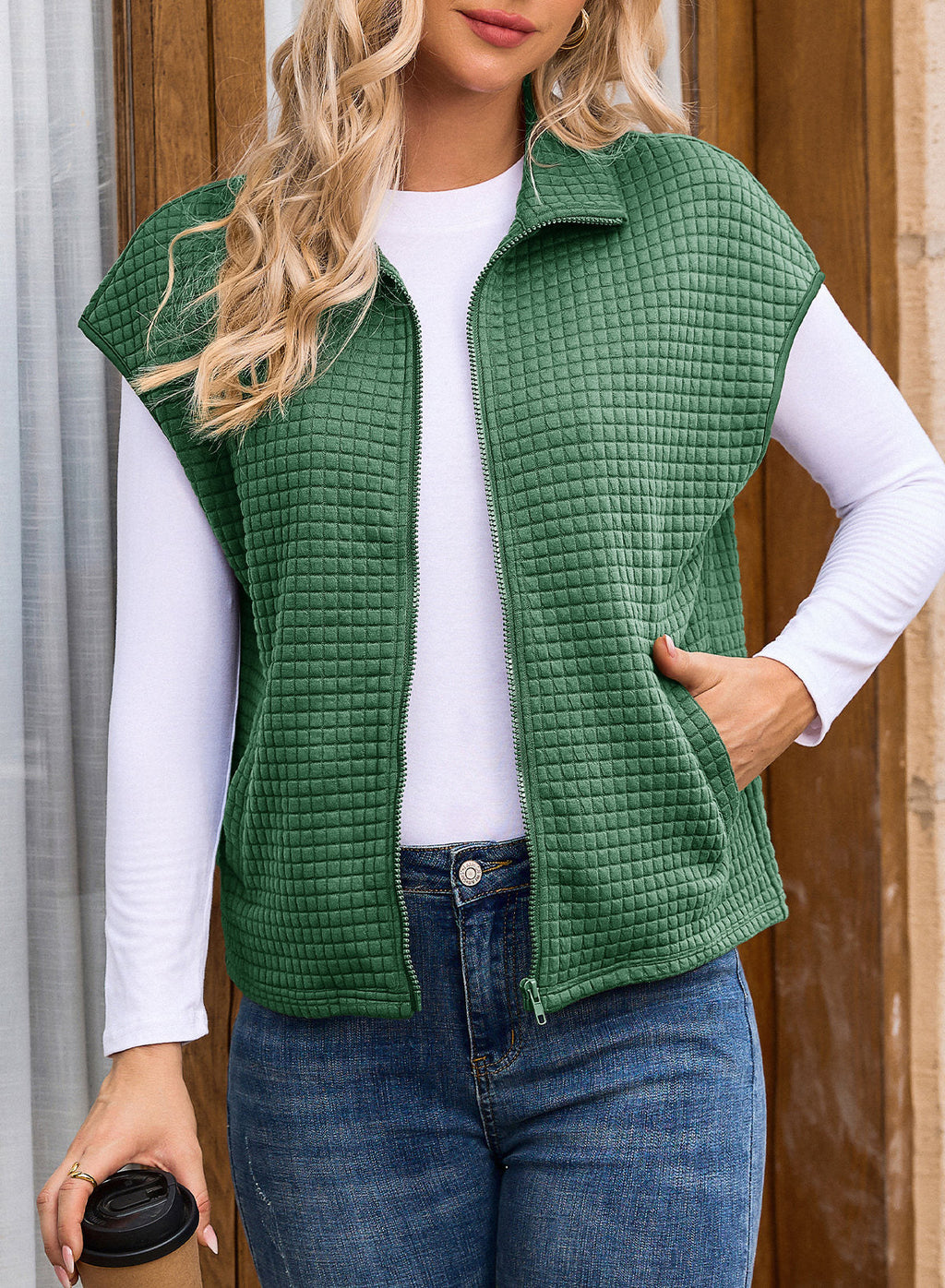Dokotoo Womens Vest Tops 2026 Fall Cap Sleeve Waffle Knit Vests