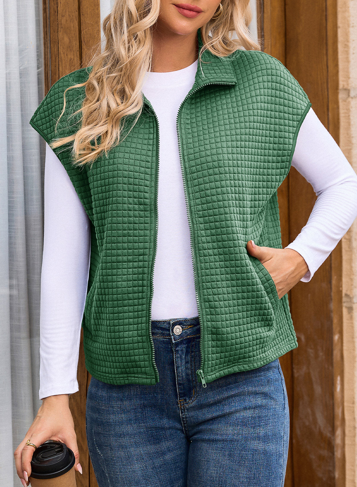 Dokotoo Womens Vest Tops 2026 Fall Cap Sleeve Waffle Knit Vests