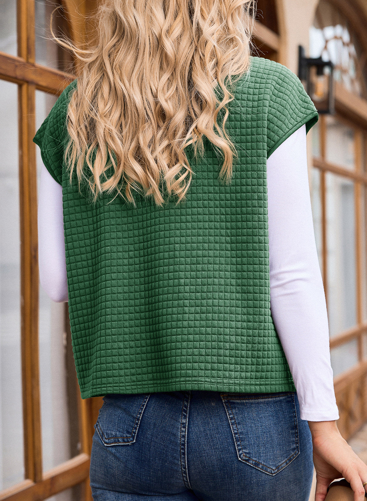 Dokotoo Womens Vest Tops 2026 Fall Cap Sleeve Waffle Knit Vests