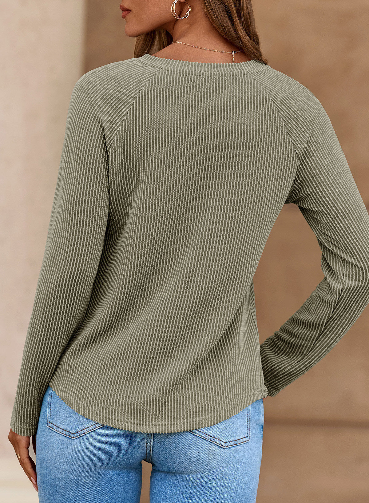 Dokotoo Spring Tops for Women 2026 Long Sleeve Ribbed Knit Teacher Shirts