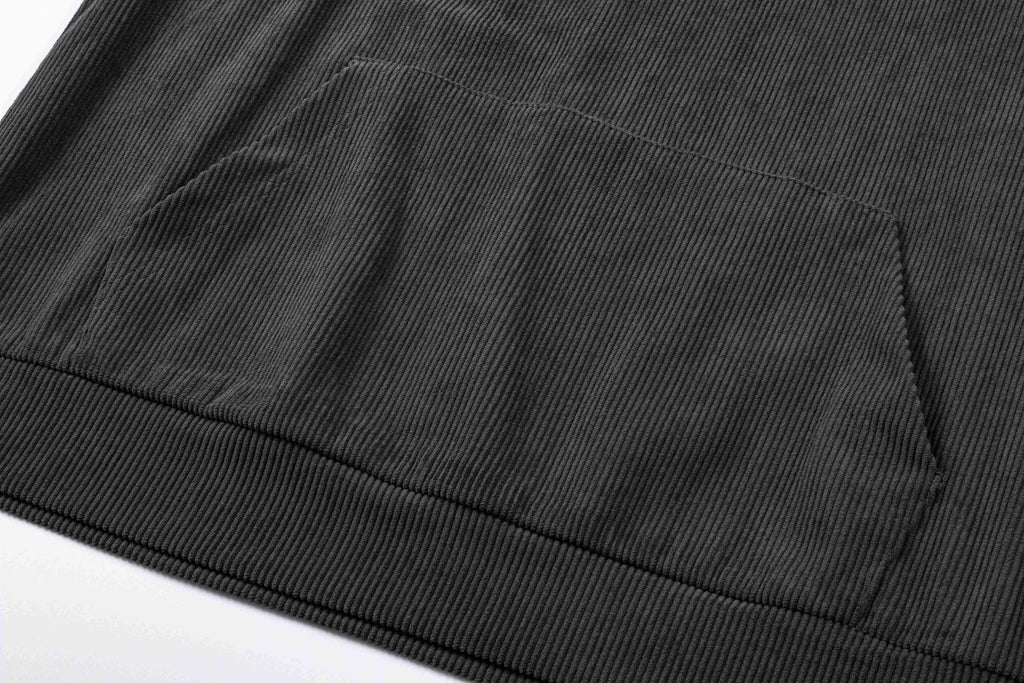 Dokotoo Men Men's Corduroy Sweatshirt Casual Long Sleeve Stand Collar Knitted Pullover Button Sweaters with Pockets