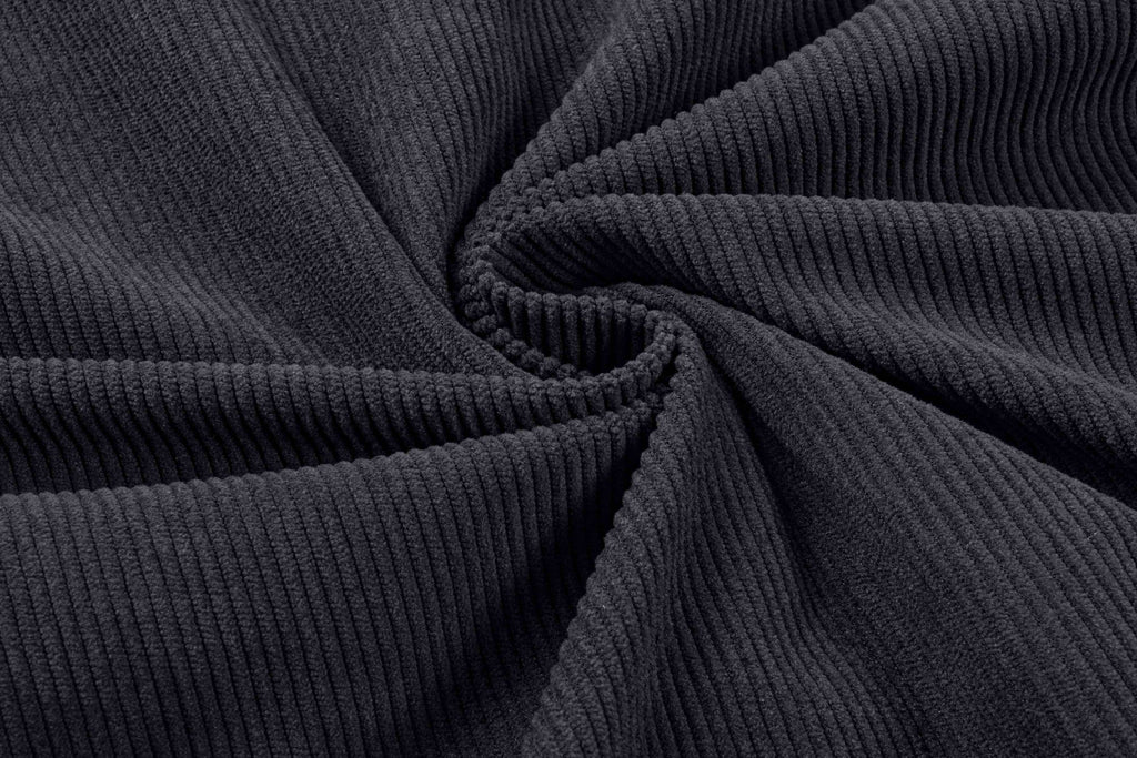 Dokotoo Men Men's Corduroy Sweatshirt Casual Long Sleeve Stand Collar Knitted Pullover Button Sweaters with Pockets