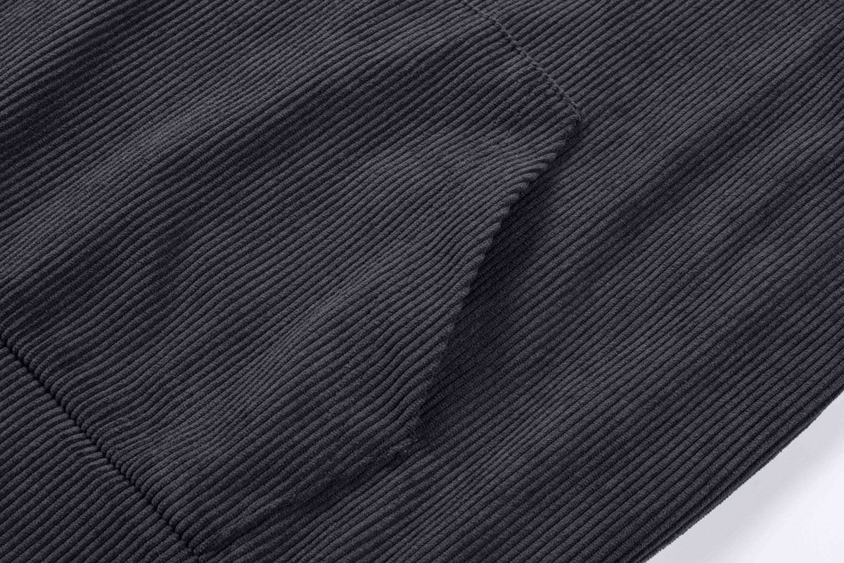 Dokotoo Men Men's Corduroy Sweatshirt Casual Long Sleeve Stand Collar Knitted Pullover Button Sweaters with Pockets