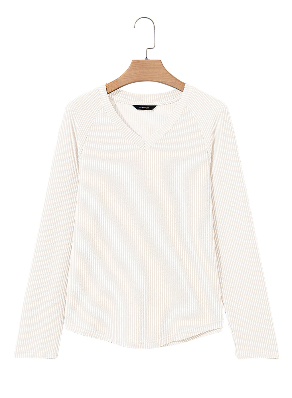 Dokotoo Spring Tops for Women 2026 Long Sleeve Ribbed Knit Teacher Shirts